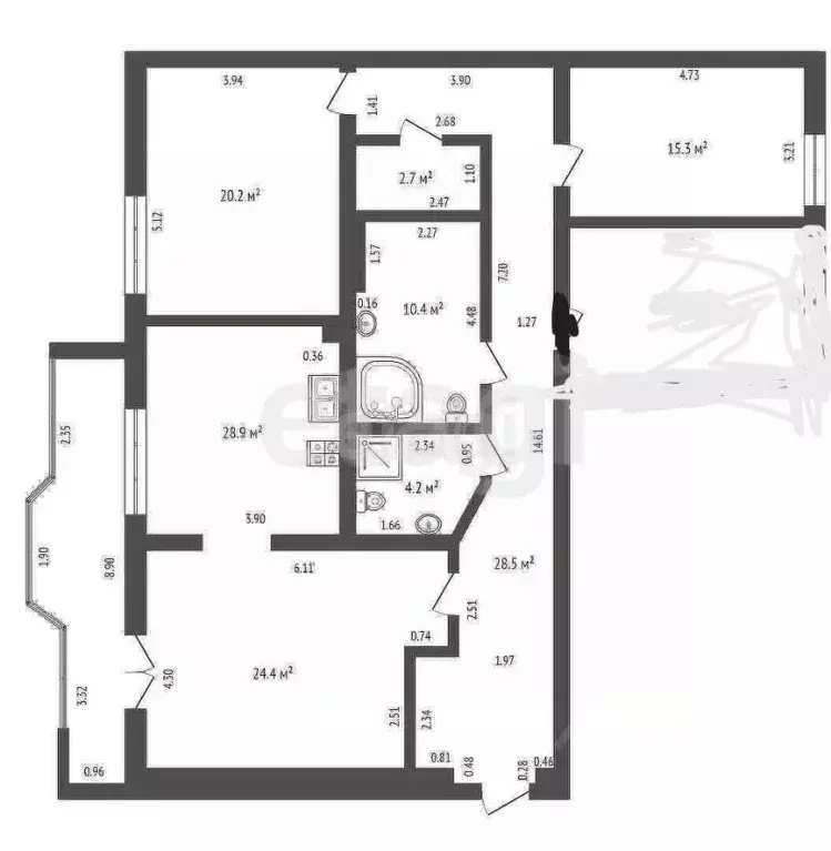 3-к кв. Забайкальский край, Чита Ангарская ул., 19 (117.9 м) - Фото 1
