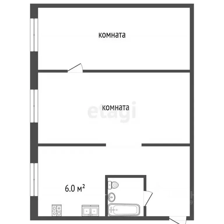 2-к кв. Ярославская область, Рыбинск Новая ул., 1 (43.0 м) - Фото 2