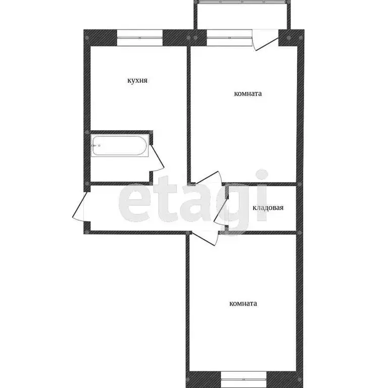 2-комнатная квартира: Миасс, проспект Октября, 42 (52.6 м) - Фото 0