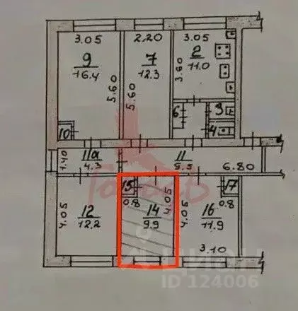 Комната Орловская область, Орел ул. Садовского, 5 (10.7 м) - Фото 2