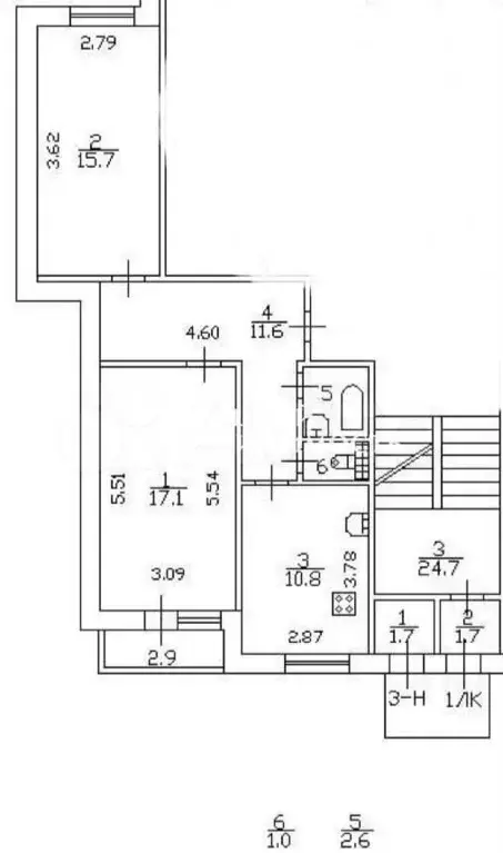 2-к. квартира, 59 м, 1/9 эт. - Фото 0