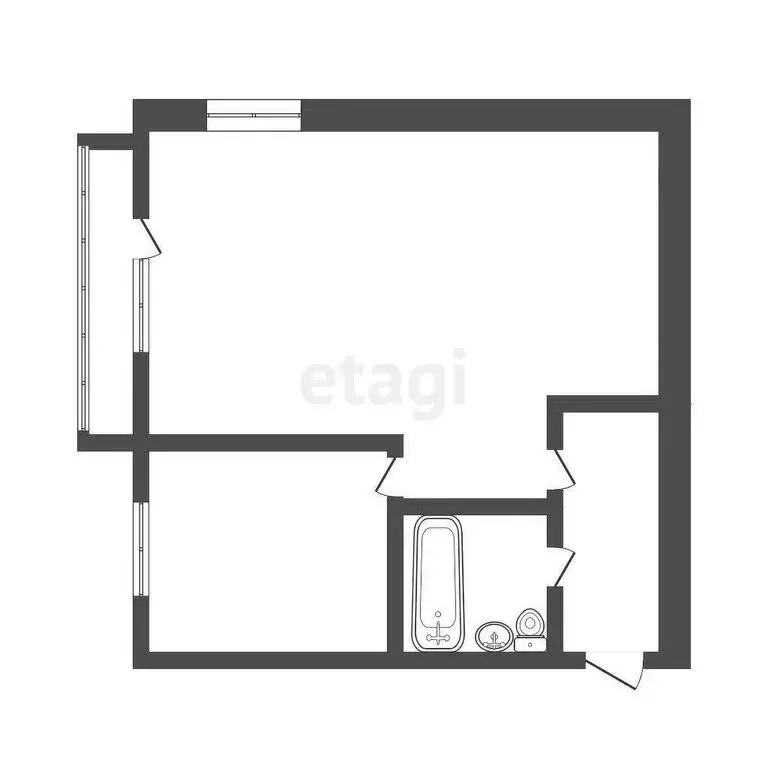 1-комнатная квартира: Иркутск, улица Станиславского, 17 (30.6 м) - Фото 0