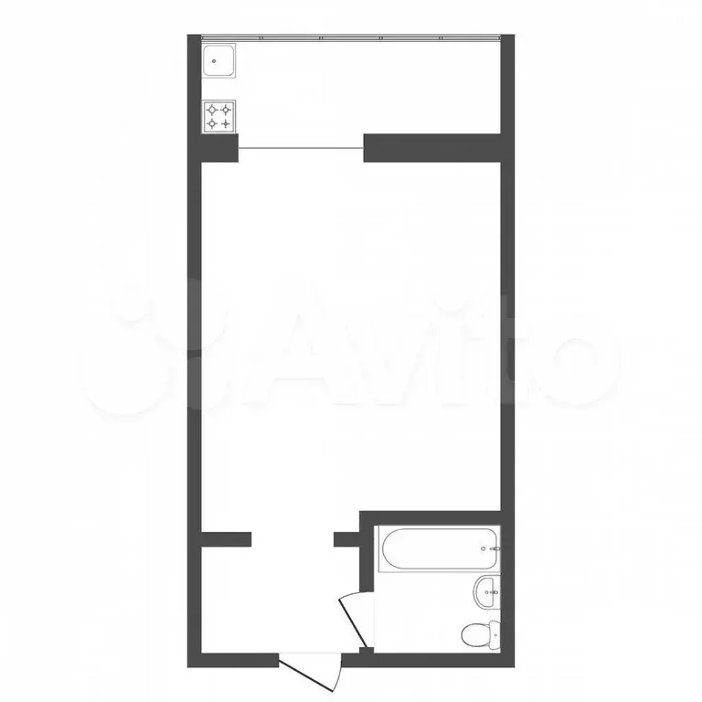 Квартира-студия, 12,8 м, 4/8 эт. - Фото 0