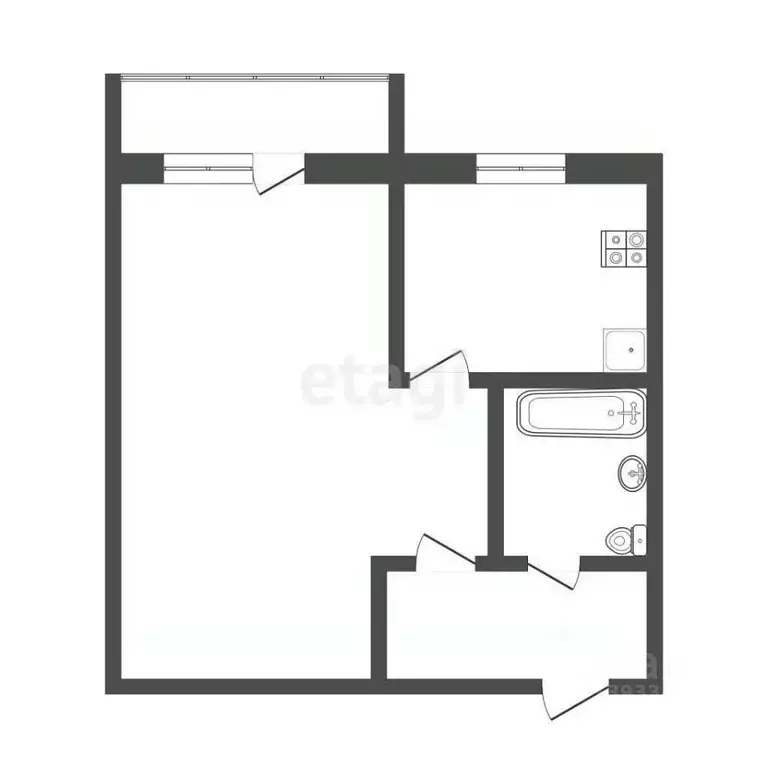 1-к кв. Тюменская область, Тюмень ул. Орджоникидзе, 65 (29.1 м) - Фото 1