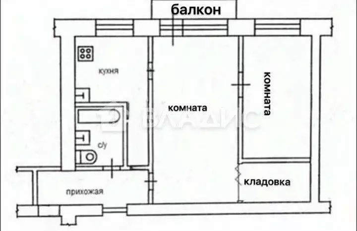 2-к кв. Тульская область, Тула Приупская ул., 19 (43.4 м) - Фото 1