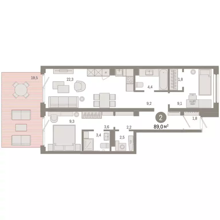 2-комнатная квартира: Екатеринбург, микрорайон Академический, 19-й ... - Фото 1