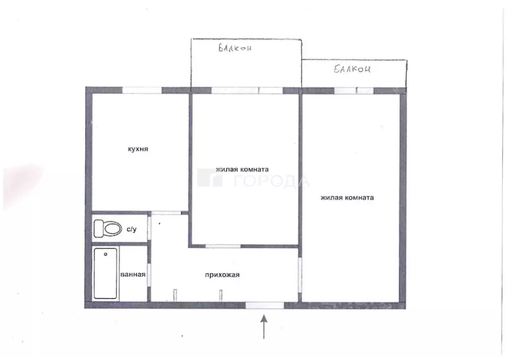 2-к кв. Кемеровская область, Прокопьевск ул. Гайдара, 18 (52.3 м) - Фото 2
