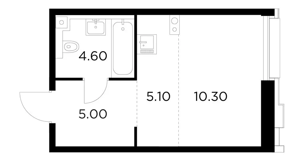 1-комнатная квартира: Москва, ЖК Инджой (25 м) - Фото 0