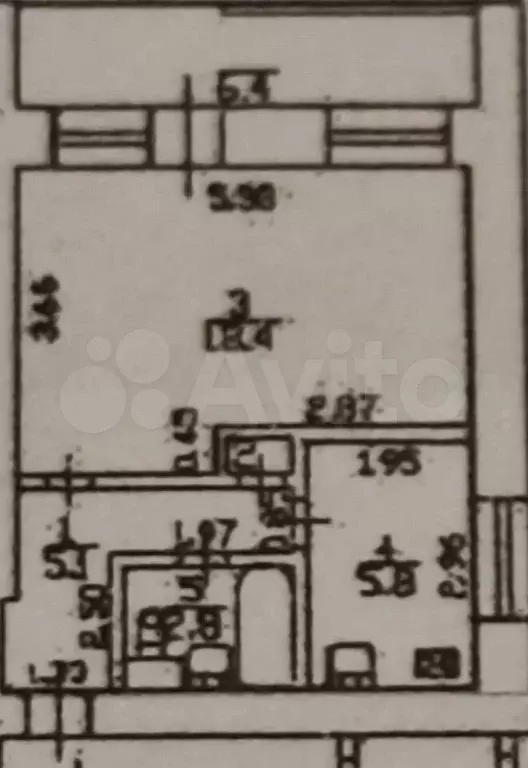 1-к. квартира, 32,4 м, 1/1 эт. - Фото 0