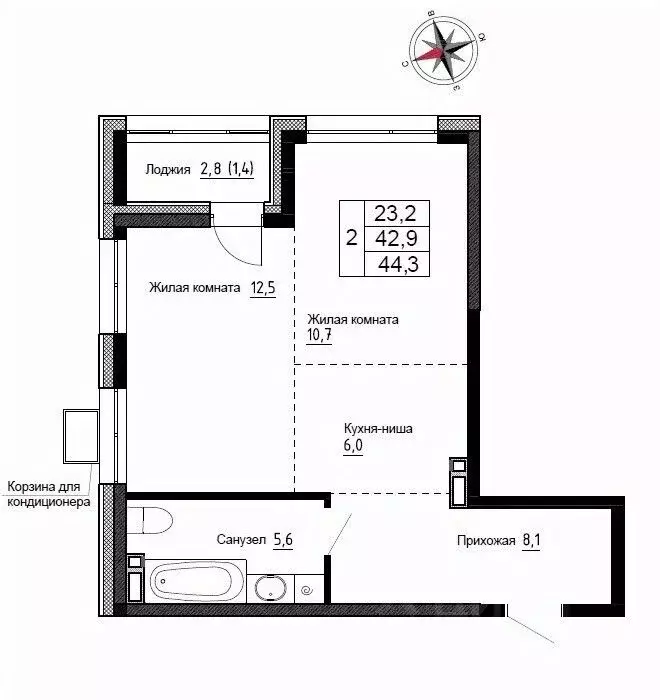 2-к кв. Приморский край, Надеждинский район, пос. Новый ул. Ленина, ... - Фото 1