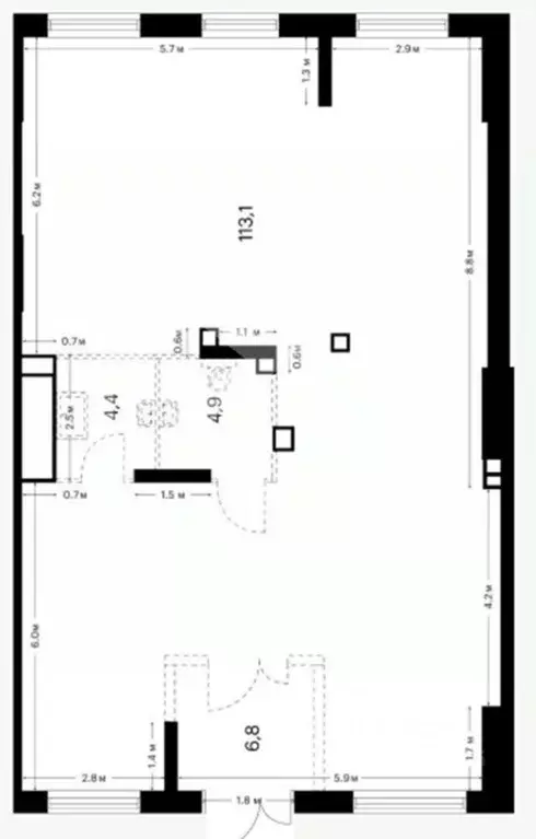 Помещение свободного назначения в Москва, Москва, Зеленоград 22-й мкр, ... - Фото 2