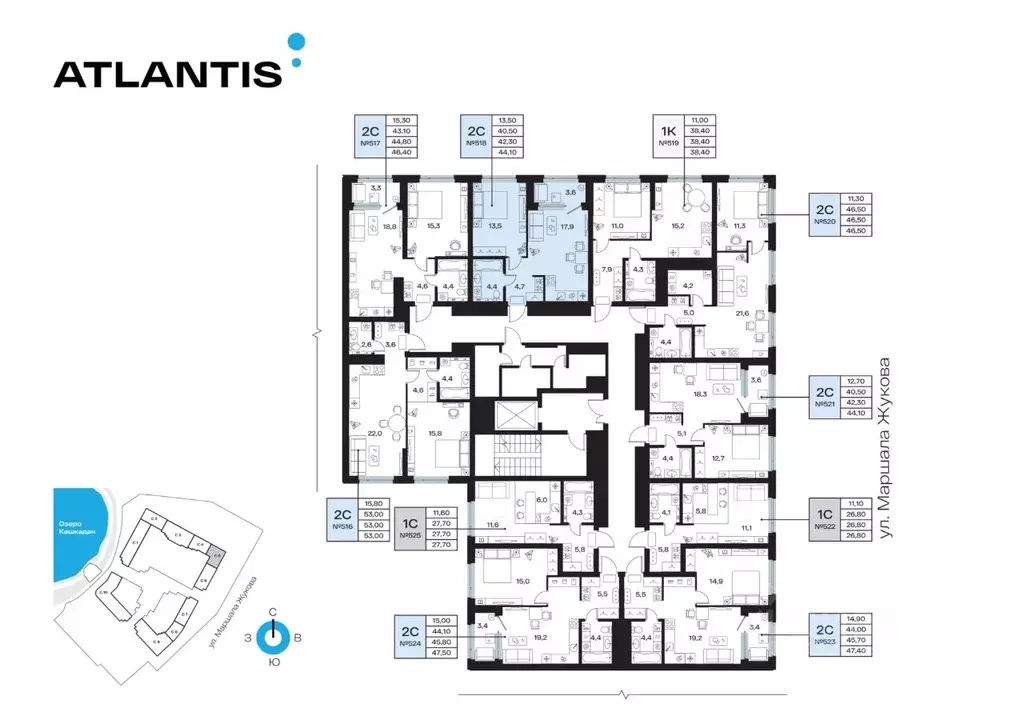 2-к кв. Башкортостан, Уфа Сипайлово жилрайон, Атлантис жилой комплекс ... - Фото 2