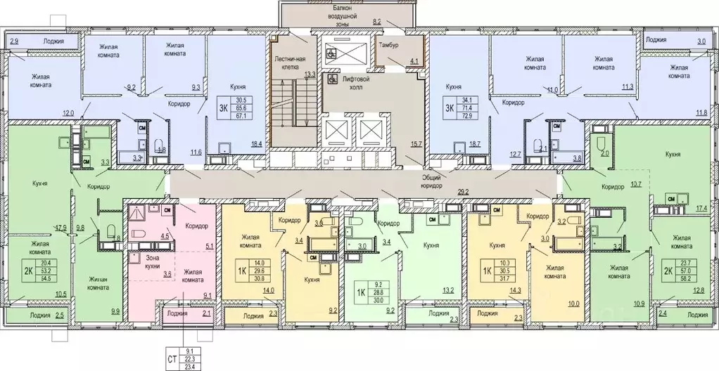 2-к кв. Нижегородская область, Нижний Новгород Кузнечиха Город жилой ... - Фото 2