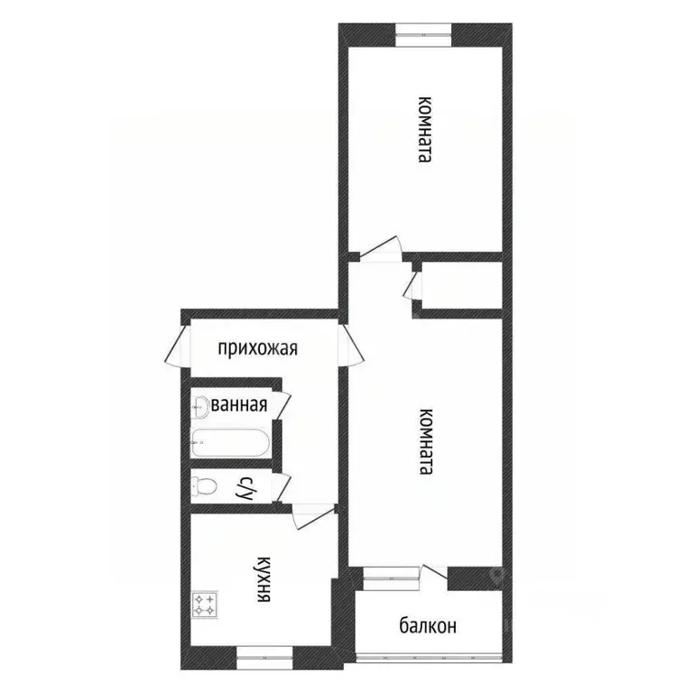 2-к кв. Курганская область, Курган Уральская ул., 35 (45.0 м) - Фото 2