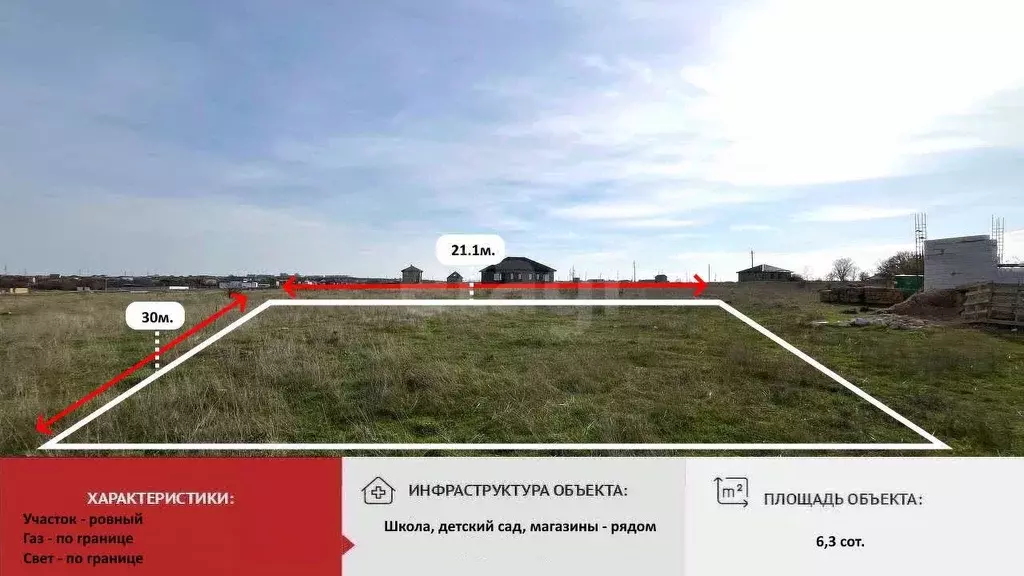 Участок в Крым, Симферопольский район, с. Мирное  (6.32 сот.) - Фото 1