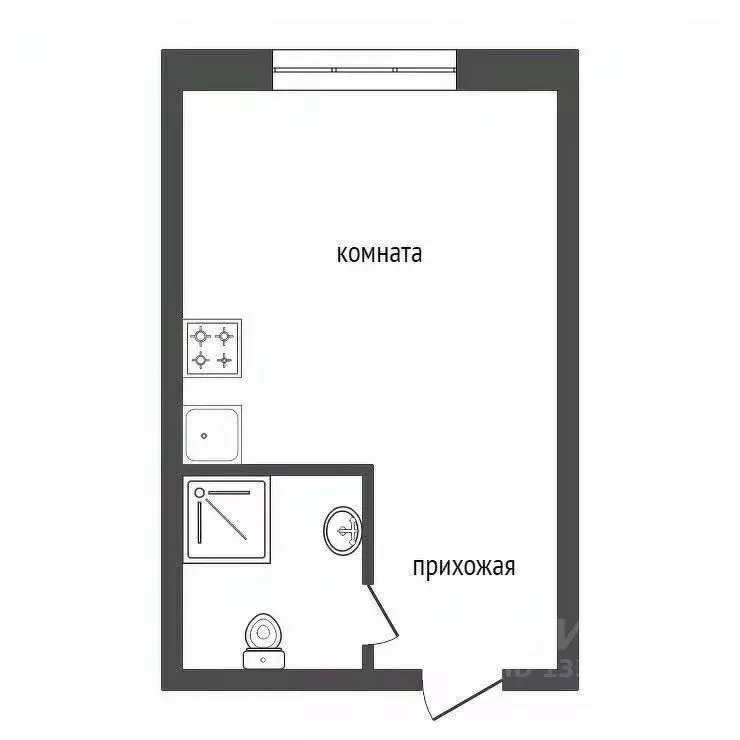 Студия Красноярский край, Красноярск ул. 52-й Квартал, 10 (13.1 м) - Фото 2