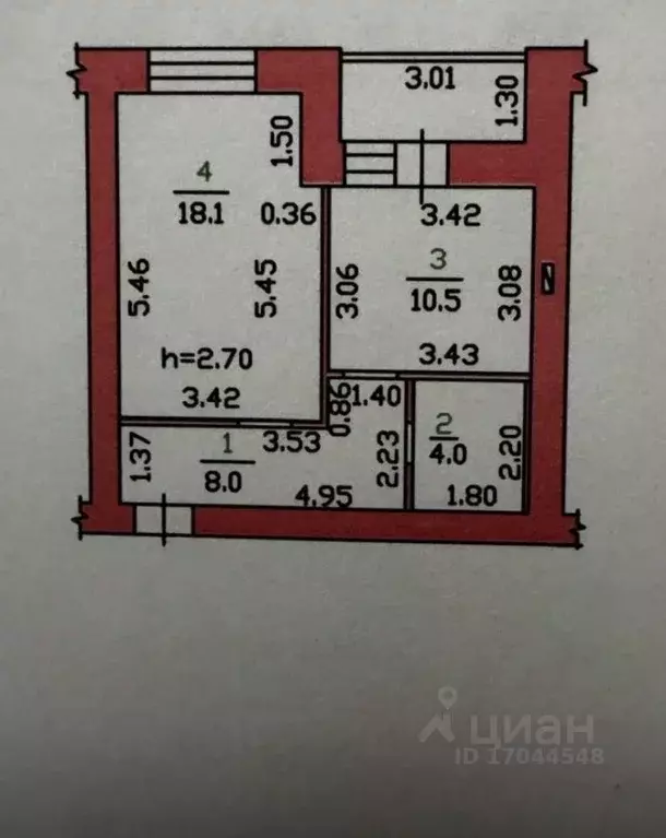 1-к кв. Орловская область, Орел ул. Лескова, 3 (40.6 м) - Фото 2