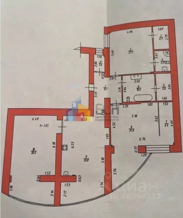 3-к кв. Тульская область, Тула ул. Белкина, 4А (185.6 м) - Фото 1
