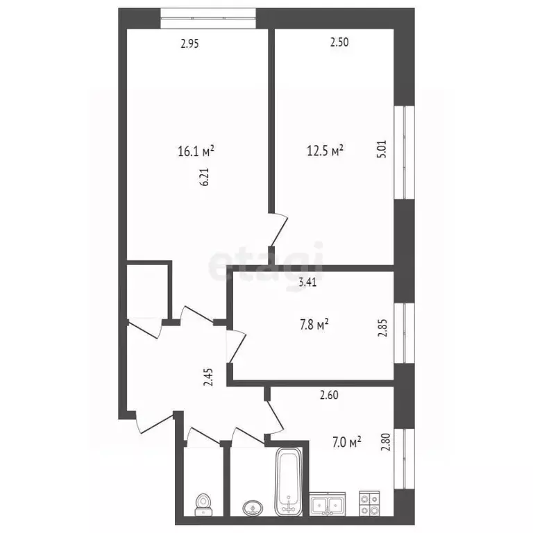 3-к кв. Тюменская область, Тюменский муниципальный округ, с. Созоново ... - Фото 2