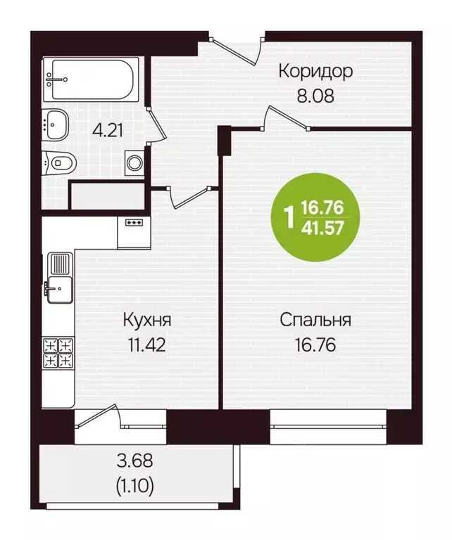 1-к кв. Чувашия, Новочебоксарск ул. Воинов-интернационалистов, поз24 ... - Фото 1