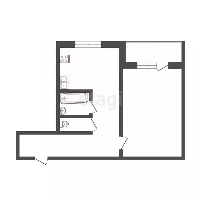 1-к кв. Мордовия, Саранск ул. Косарева, 17 (33.2 м) - Фото 1