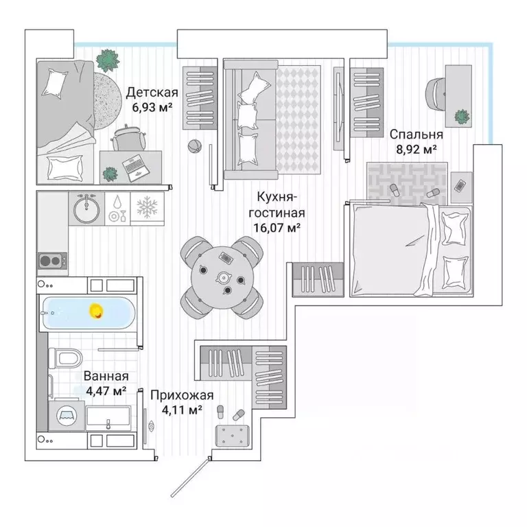 3-к кв. Приморский край, Владивосток ул. Нейбута (41.5 м) - Фото 1