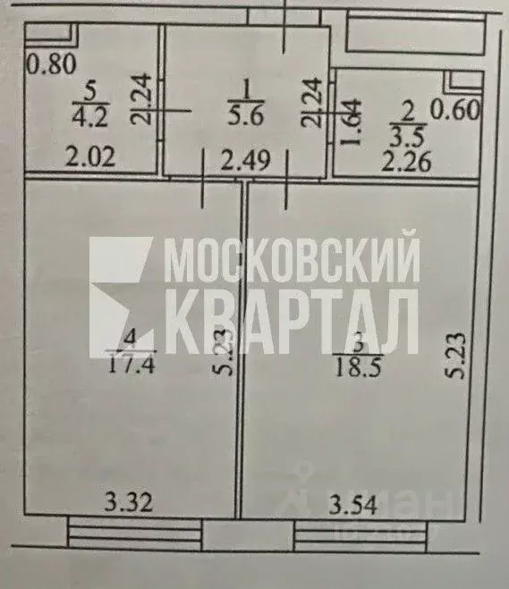 2-к кв. Москва ул. Эдуарда Стрельцова, 2к2 (49.2 м) - Фото 2