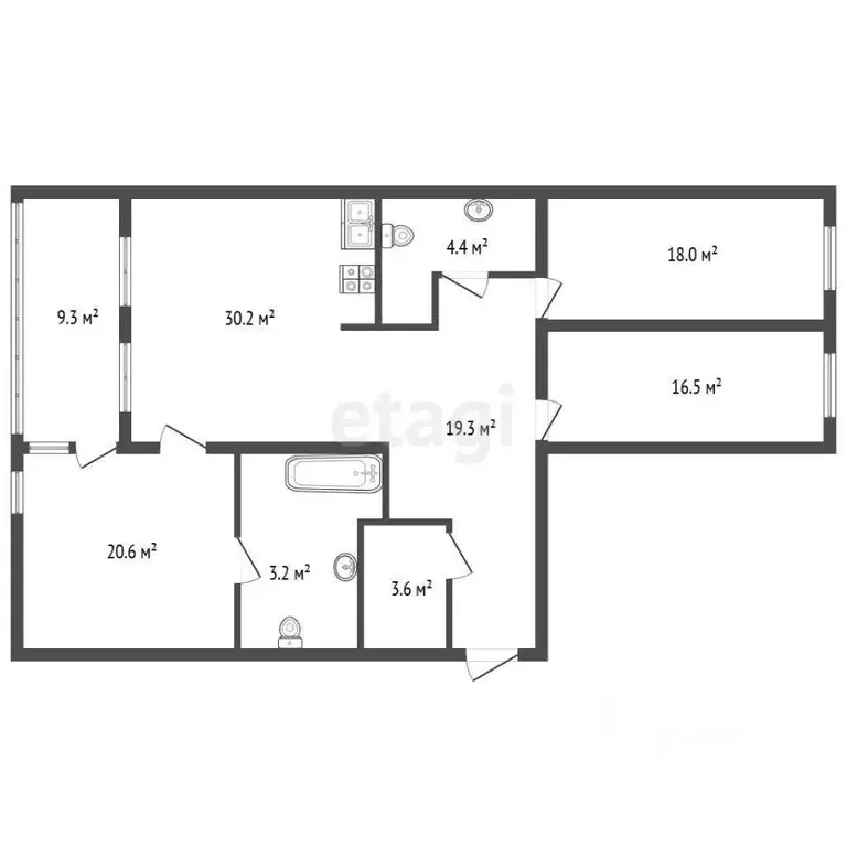 3-к кв. Санкт-Петербург ул. Большая Зеленина, 34 (110.8 м) - Фото 2