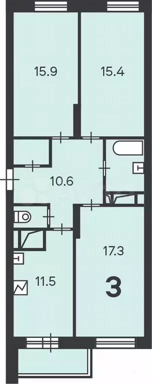 Аукцион: 2-к. квартира, 78,1 м, 7/18 эт. - Фото 0