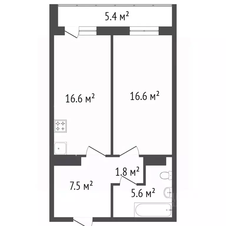 2-к кв. Красноярский край, Красноярск ул. Елены Стасовой, 50Г (60.2 м) - Фото 1