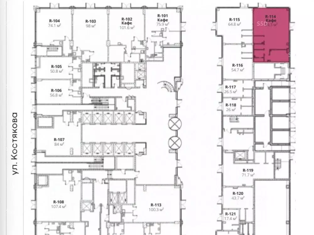 Торговая площадь в Москва Дмитровский проезд, вл1Г (99 м) - Фото 2