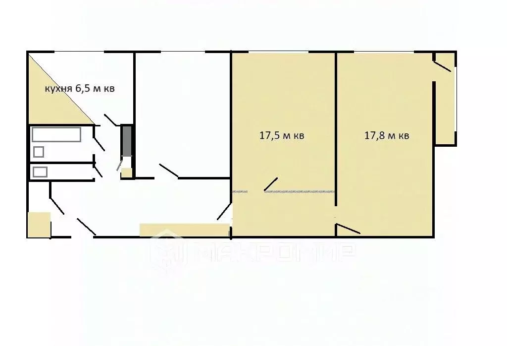 Комната Санкт-Петербург ул. Зины Портновой, 21К2 (35.3 м) - Фото 1