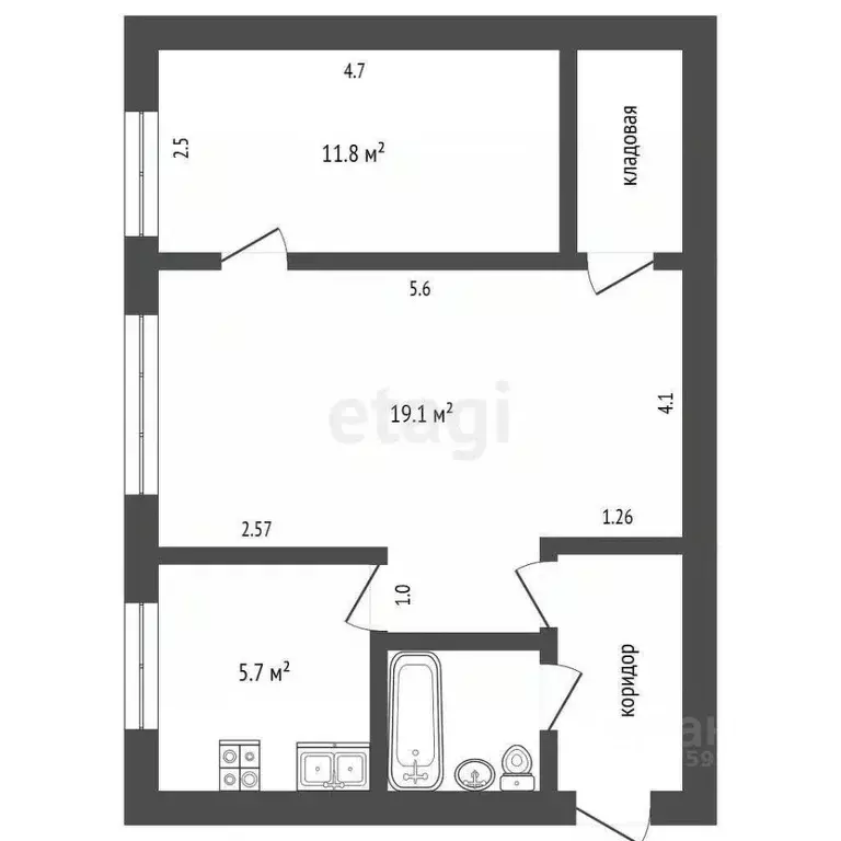 2-к кв. Ярославская область, Ярославль ул. Нефтяников, 32 (47.0 м) - Фото 2