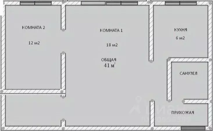 2-к кв. Ивановская область, Иваново ул. Дунаева, 42 (45.0 м) - Фото 2