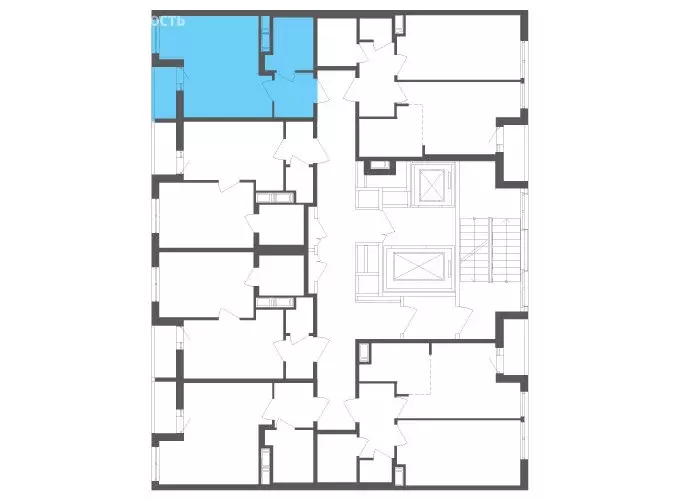 Квартира-студия: посёлок Шушары, Старорусский проспект, 3к1 (26 м) - Фото 2