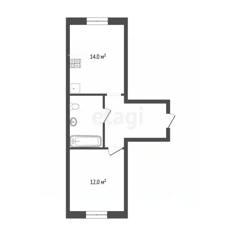 1-к кв. Костромская область, Кострома Речной просп., 8 (41.3 м) - Фото 0