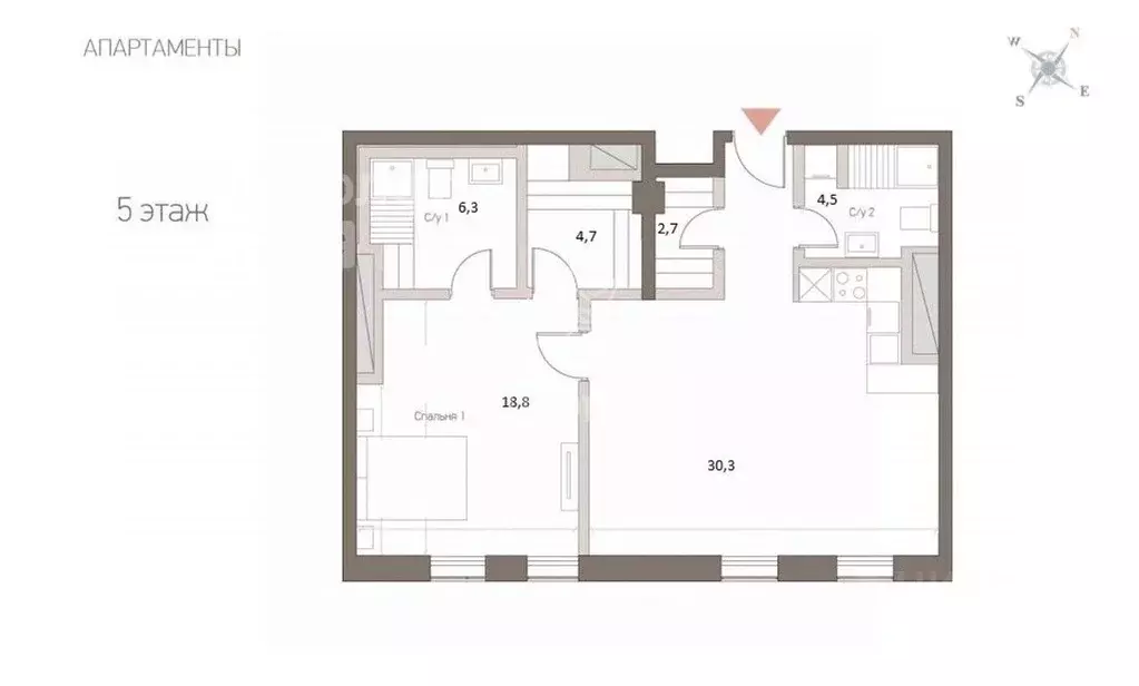 2-к кв. Москва ул. Машкова, 13С1 (70.0 м) - Фото 1