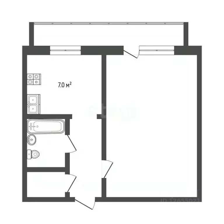 1-к кв. Костромская область, Кострома пос. Первомайский, ул. Боровая, ... - Фото 2