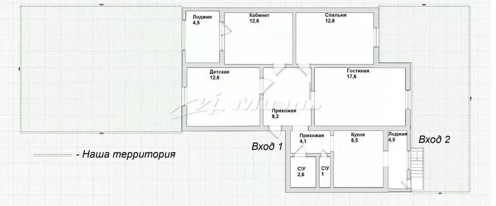 4-к кв. Крым, Симферополь ул. Балаклавская, 51 (90.1 м) - Фото 2