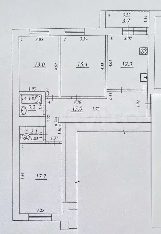 3-к. квартира, 82,4 м, 2/10 эт. - Фото 0