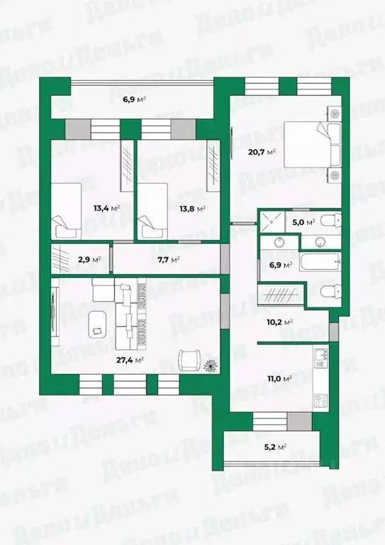 4-к кв. Кировская область, Киров ул. Спасская, 26б (120.0 м) - Фото 0