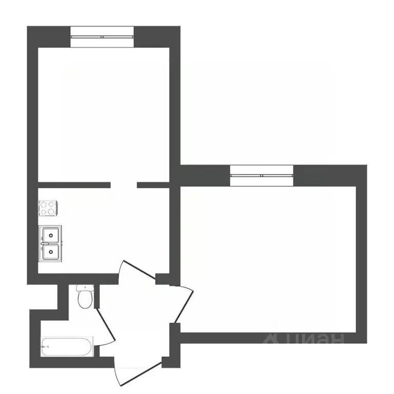 Комната Тюменская область, Тюмень проезд Геологоразведчиков, 55 (36.8 ... - Фото 2