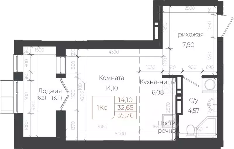 1-к кв. Алтай, Майминский район, с. Майма ул. Энергетиков (35.76 м) - Фото 1