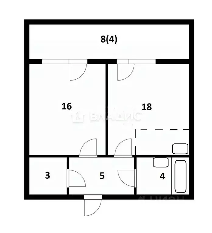 1-к кв. Новосибирская область, Новосибирский район, Краснообск рп 252 ... - Фото 1