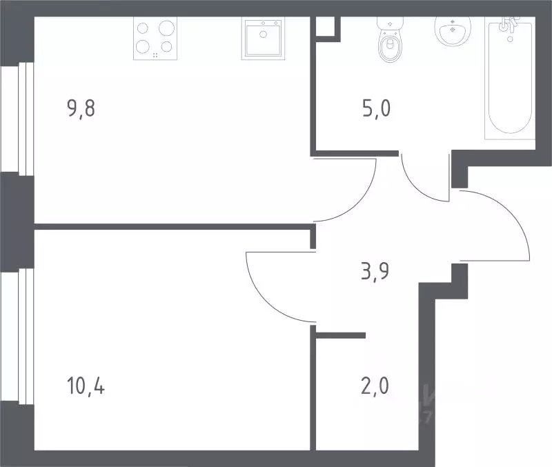 1-к кв. Москва Сосенское поселение, просп. Куприна, 30к9 (31.3 м) - Фото 1