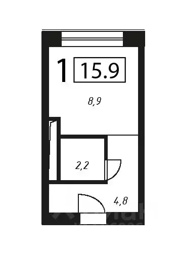 Студия Москва Жигулевская ул., 4К2 (15.9 м) - Фото 0