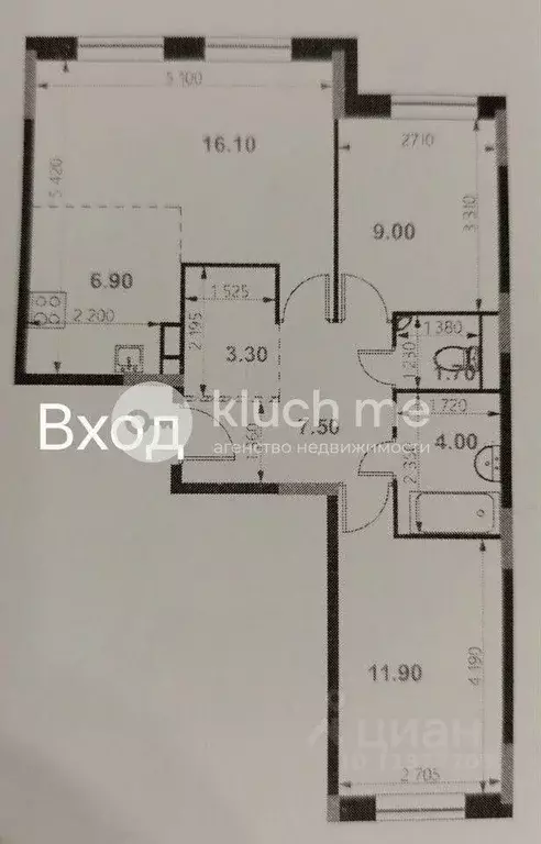 3-к кв. Татарстан, Казань Тэцевская ул., 4Д (60.0 м) - Фото 2