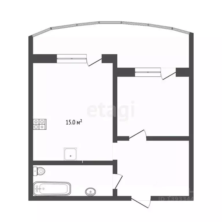 1-к кв. Тюменская область, Тюмень Ямская ул., 86 (47.7 м) - Фото 1