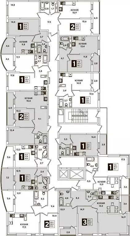 2-к кв. Краснодарский край, Краснодар ул. Ивана Беличенко, 95 (56.6 м) - Фото 1