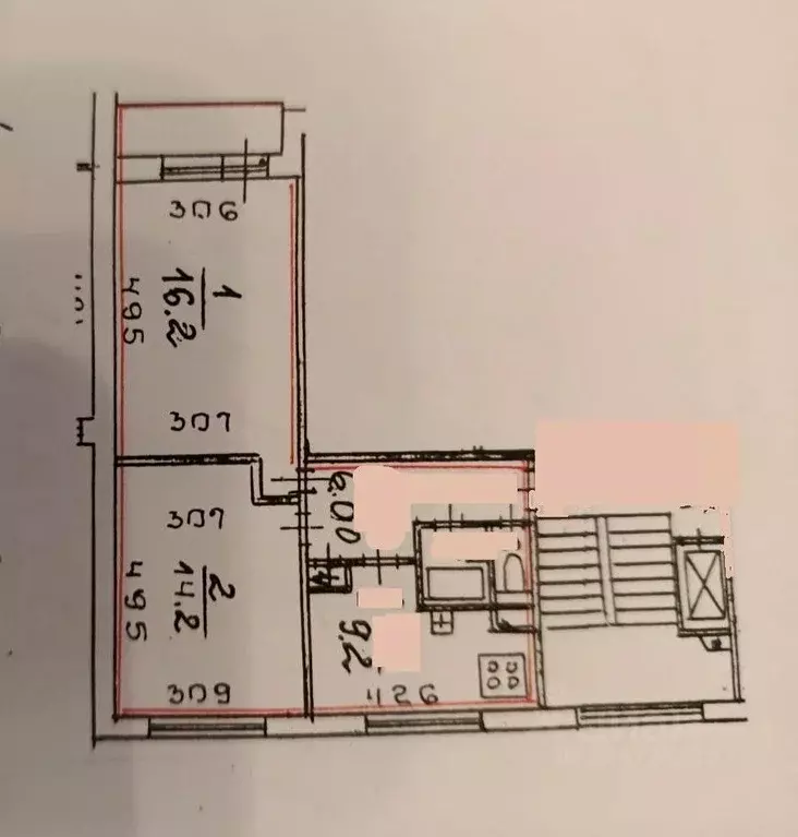 2-к кв. Санкт-Петербург ул. Кржижановского, 17К2 (50.0 м) - Фото 2